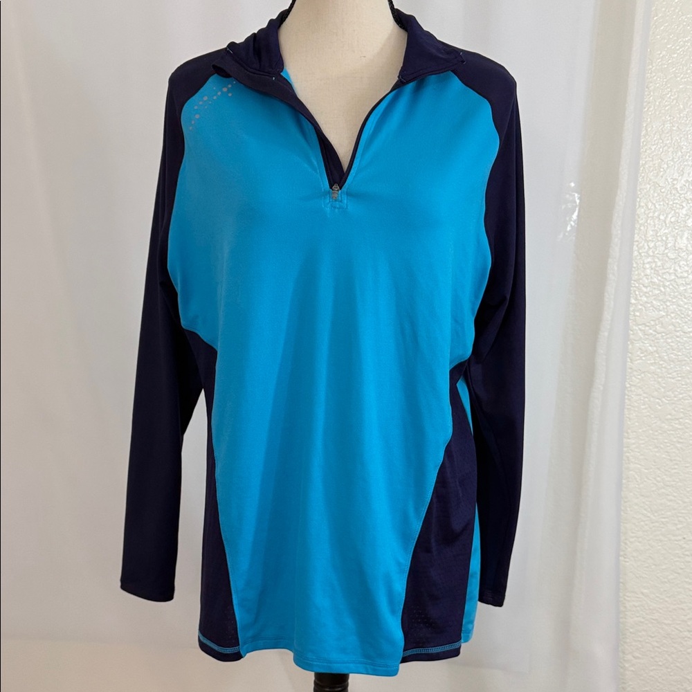 Women’s C9 by Champion Vibrant Blue and Navy Long Sleeve Athletic Top Size XL